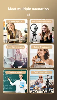 Microfono Lavalier wireless con cancellazione del rumore, microfono a clip ricaricabile per IOS Android, podcast, vlog, registrazione live
