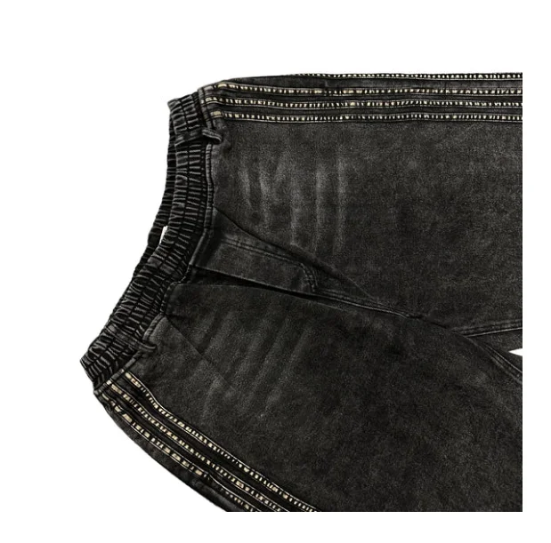 Retro Striped Men Shorts Y2k Black Casual Hip Hop Sports Basketball Shorts Summer New Loose Denim Streetwear Sweatpants