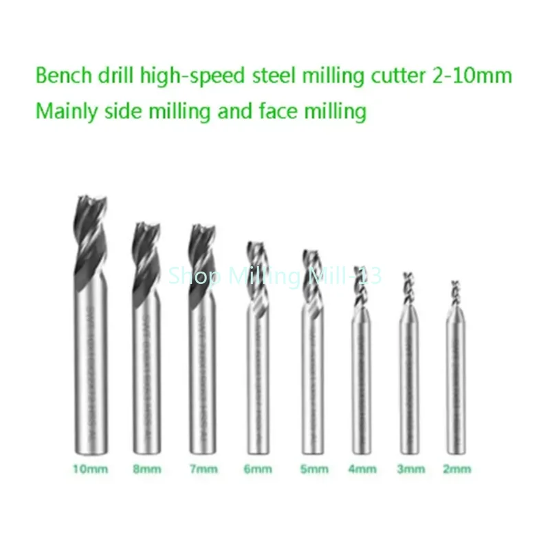2mm -10mm Bench Drill High-Speed Steel Carbide End Mill Machine CNC Milling Cutter For Bench Drill Milling Machine 1PC carbide end mill milling machine tools alloy carbide milling cutter