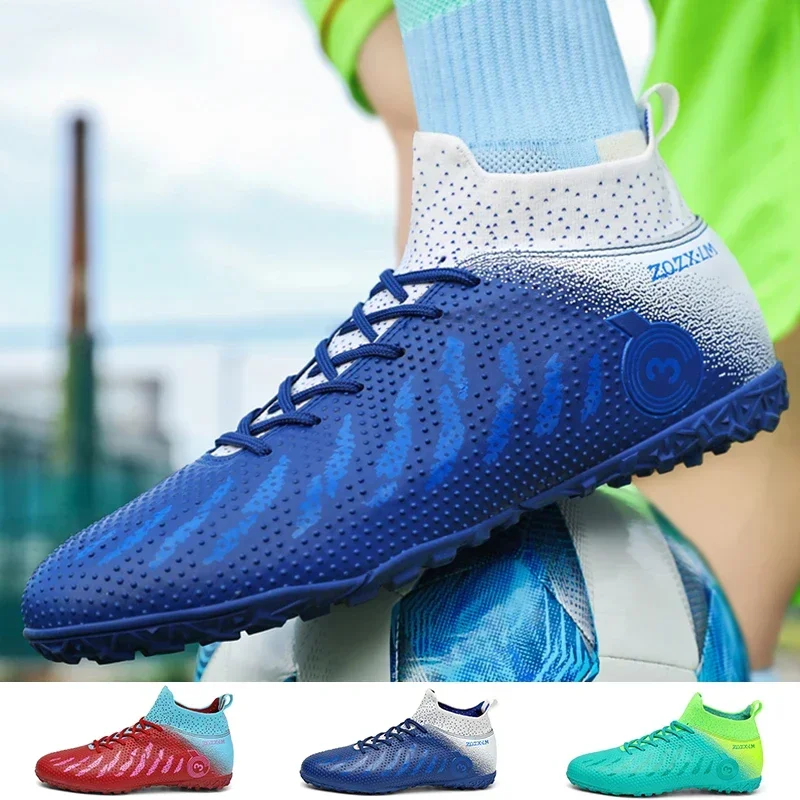 

Men's Football Boots Professional Football Shoes for Kids High Top Soccer Shoes Society Futsal Shoes Man 2023 Hot Sale