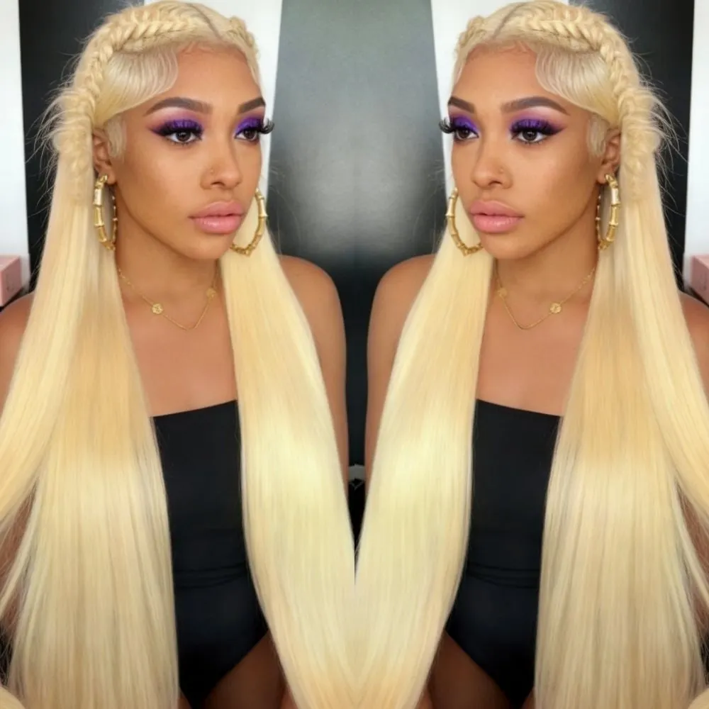613 Blonde Straight Wig Lace Front Wigs Human Hair for Women with Baby Hair 200 Density Wigs 13x4 Hd Lace Front Wigs Human Hair 2