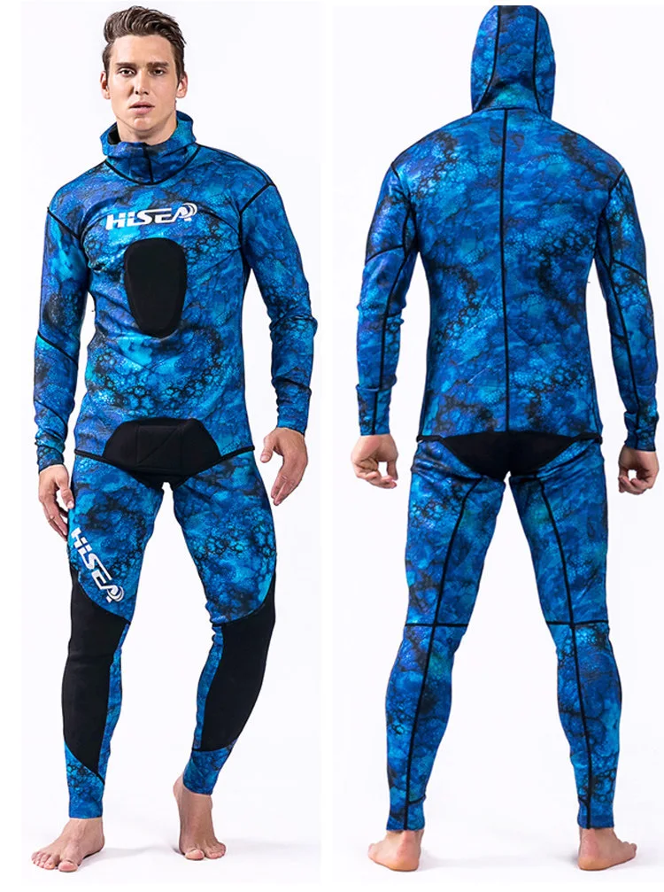 Adults 1.5MM SBR Neoprene Keep Warm Wetsuit Hooded Scuba UnderWater Hunting  Bathing Triathlon Spearfishing Snorkeling DivingSuit