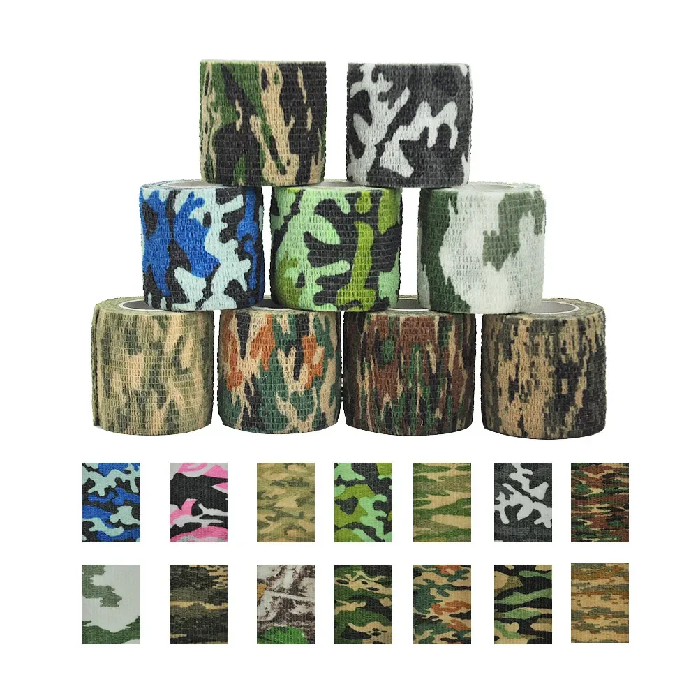 1/6 stücke Elastische Wrap Band Armee Klebstoff Outdoor Jagd Camouflage Band Wasserdichte Wrap Langlebige Selbstklebende Elastische Bandage – Detail 2