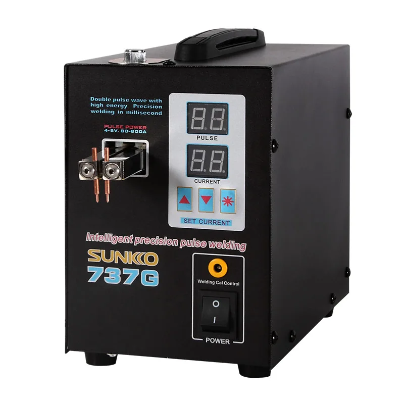 

SUNKKO 737G Spot welder 1.5kw LED illumination Dual Digital Display double pulse Welding Machine for 18650 battery