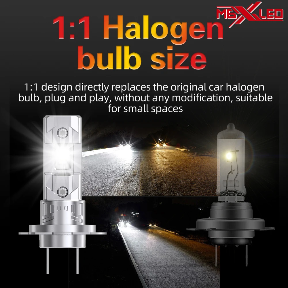 2개입 H7 PX26D LED 라이트 캔버스 화이트 자동차 헤드라이트 전구 차량 주행용 자동 안개등 12V 포드 몬데오 Mk4 20072015용