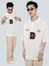 

MadeExtreme street wear short sleeve sweater summer oversized knitted sweater men and women hip hop pulover men clothes