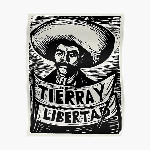 

Плакат Emiliano Zapata Tierra Y Libertad, картина, забавные настенные современные украшения, Декор, печать, винтажная домашняя живопись без рамки