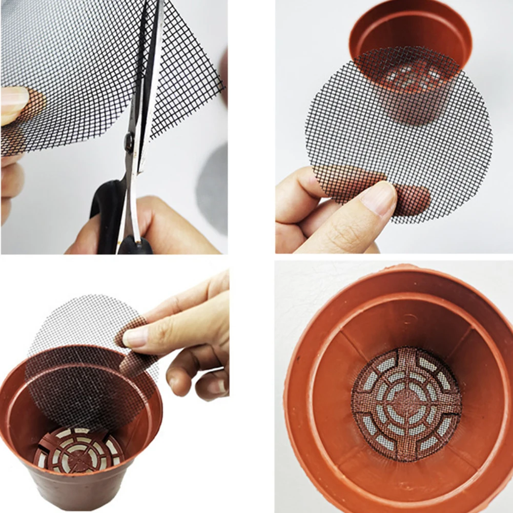 Flowerpot Gasket 50pcs Pot Hole Mesh Pad for Pot Bottom