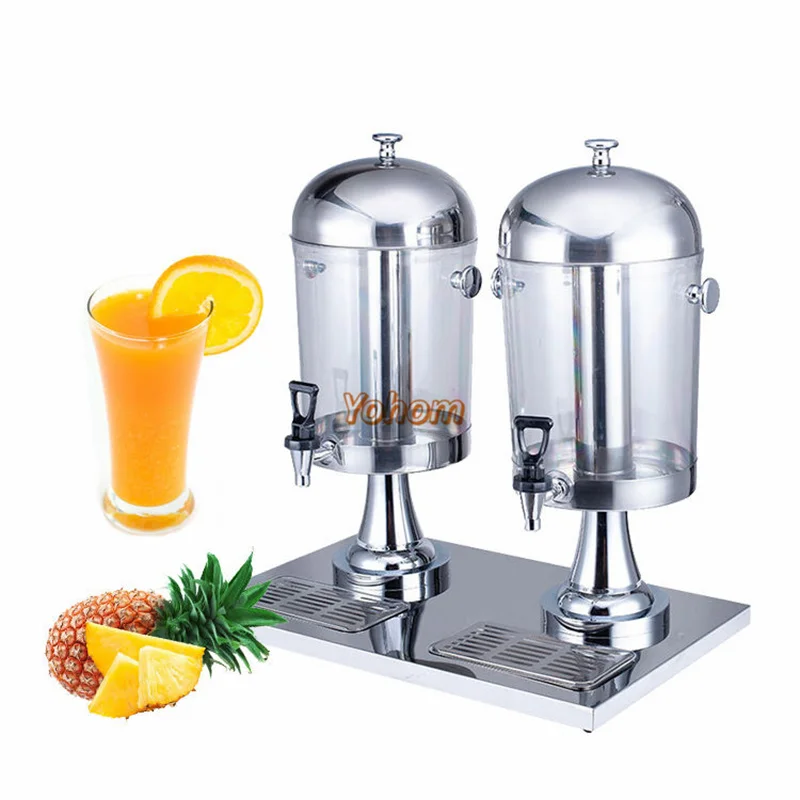 Cold Single Juice Drink Ding Dispenser for Parties Hotel Supplies Stainless Steel Beverage Spigot Cylinder Fruit Equipment commercial twin bowl hot cold drink dispenser 220v h