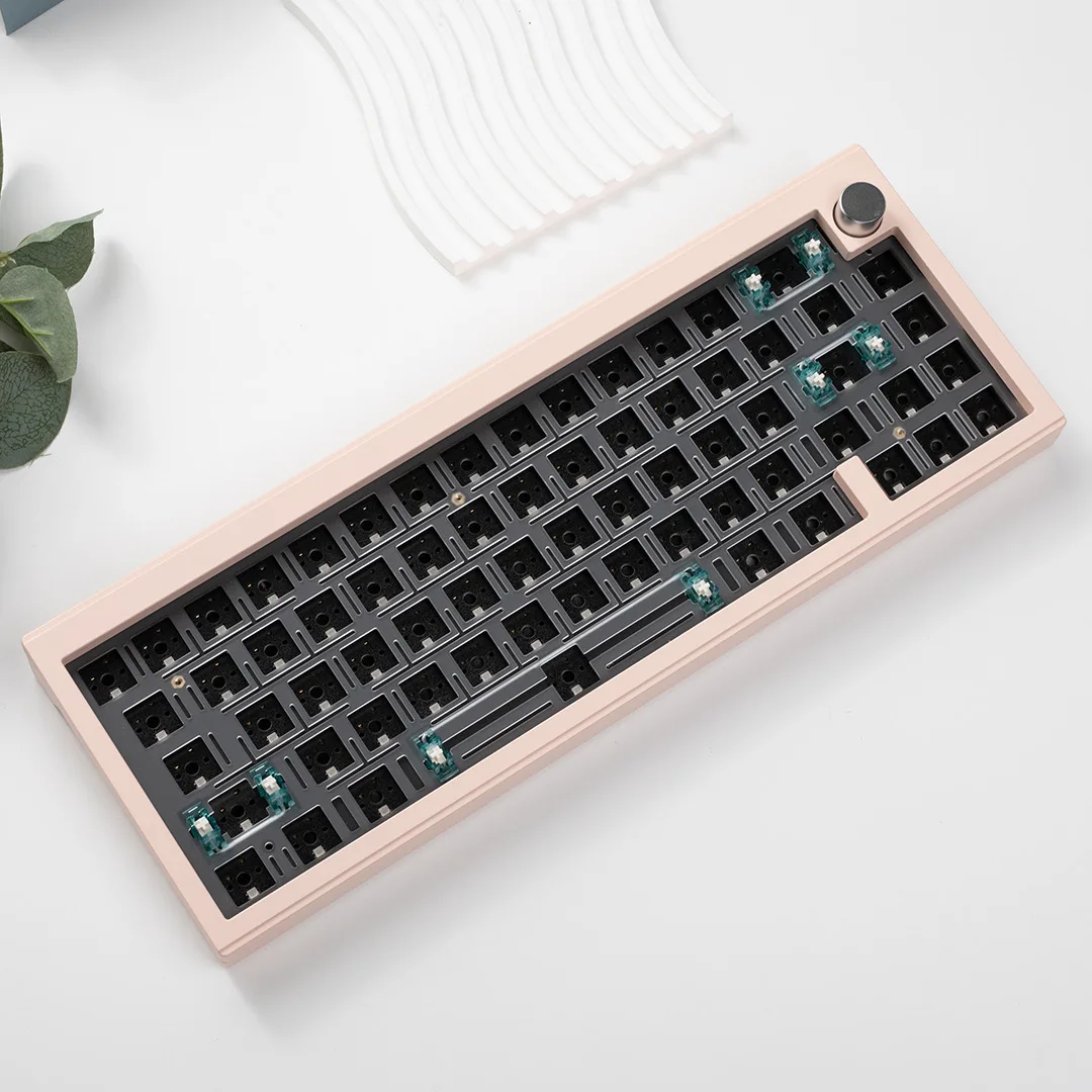 

New CIDOO V65 V2 Aluminium CNC Body Mechanical Keyboard Support Via Bluetooth 2.4G Wireless Gasket Mount RGB South Facing LED