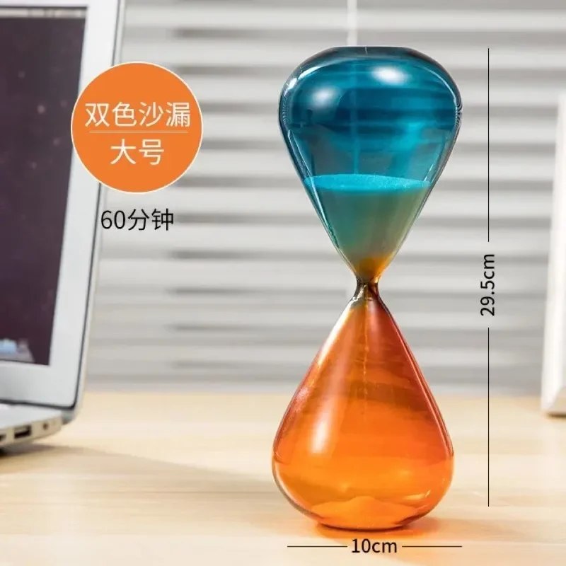 Two-color Hourglass Timer, Home Decor, Desk Living Room Decoration, Kitchen Tools, Glass Crafts Gifts, Sand Timer 5/15/30/60 Min