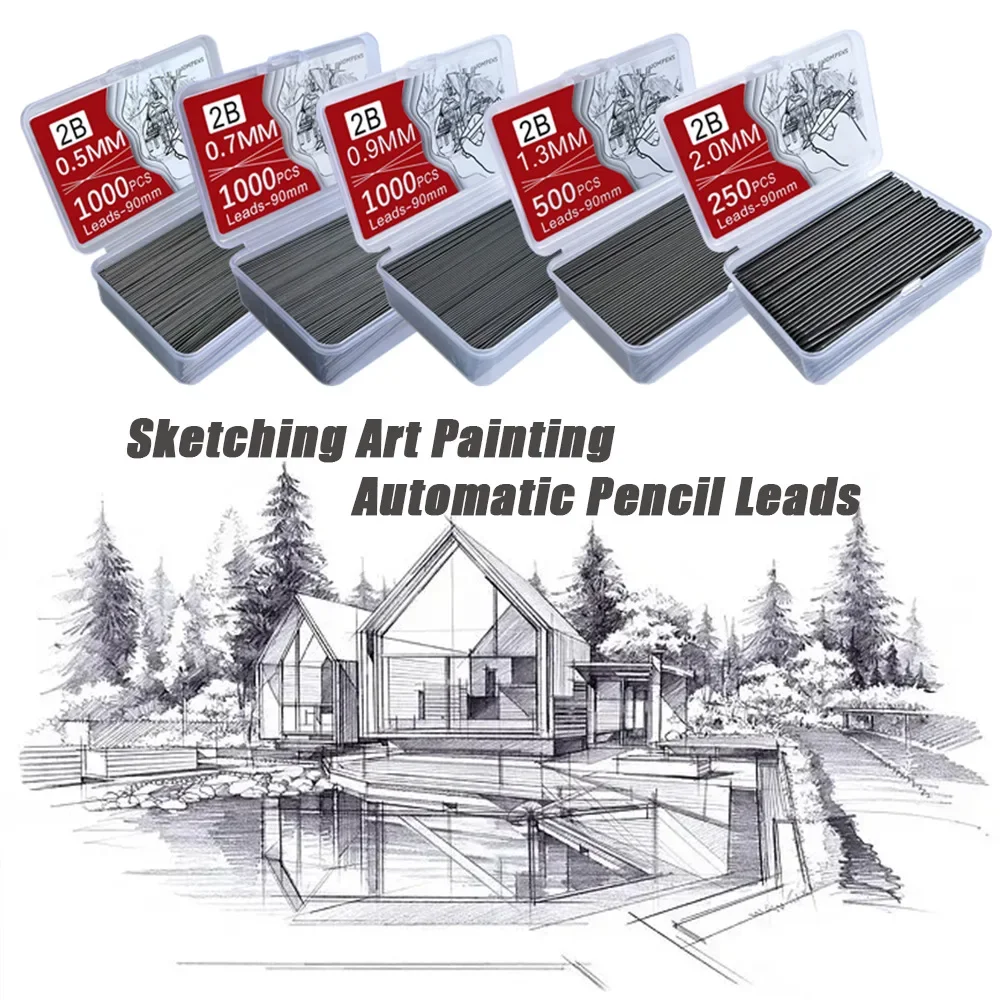 Replaceable Mechanical Pencil Lead Core.0mm Large Capacity Pencil Refills Student Affordable Gift Box