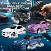 1/64 RC Car 2.4G 4WD High Speed Drift Mini Desktop Racing Car Four Wheel Drive Radio Controlled Mini GTR Racing Model Boy Toy 1