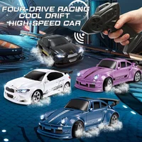 1/64 RC Car 2.4G 4WD High Speed Drift Mini Desktop Racing Car Four Wheel Drive Radio Controlled Mini GTR Racing Model Boy Toy 1