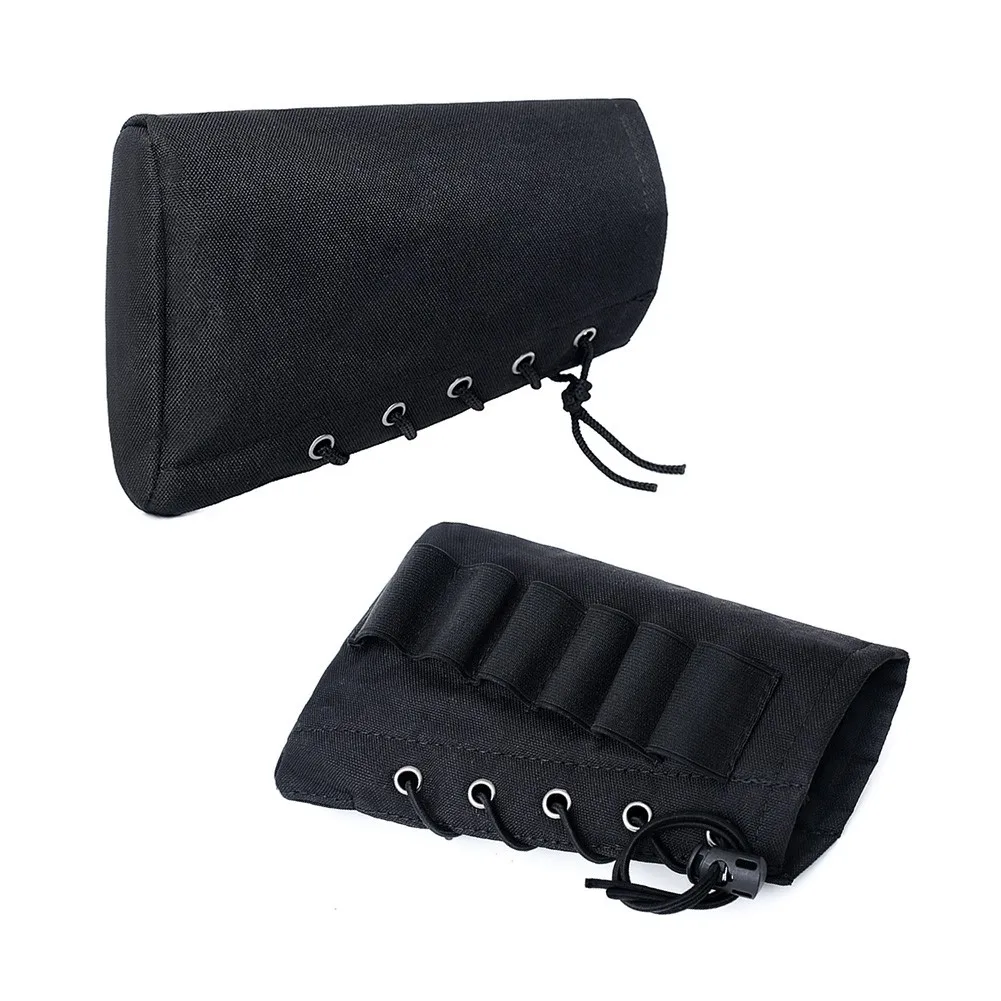 6 Rounds 18cm Cartridge Rifle Ammo Holder 12 20 Buttstock Bag For Hunting Outdoor Multifunctional Tacticals Rifle Stock Pack