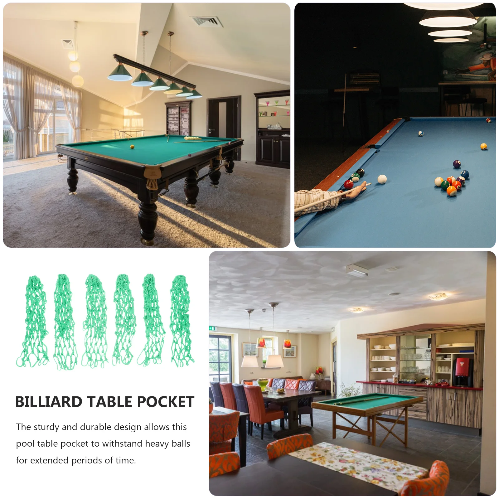 Billiard Net Bag Pool Table Pockets Replacement Parts Billiards Drop Nets Accessory Supplies