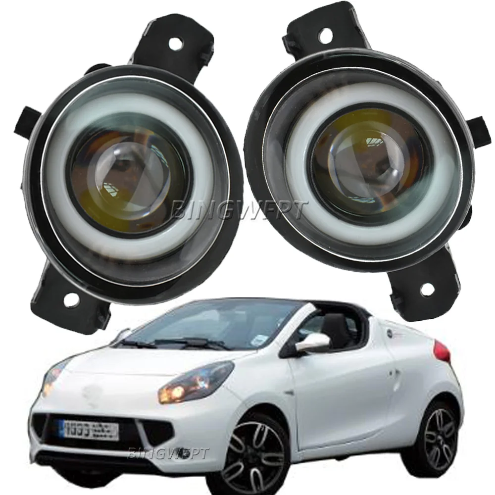 Bingwfpt Angel Eye Fog Light Assembly Car Right + Left Led Lens Fog