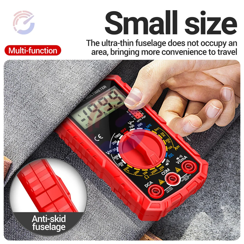 SZ308 Digital Multimeter DC AC Voltage Current Resistance Transistor Diode Square Wave Tester with Test probe
