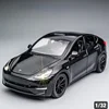 1:32 Tesla Model Y Pull Back Sound and Light Simulation Alloy Car Model Children's Toy Car Ornament Alloy Car Model 2