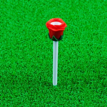 골프 트레이닝 골퍼용 플라스틱 공 거치대 스파이크 키트, 골프 티 팩, 장미 꽃 모양, 골프 티 세트, 무거운 선물 액세서리, 6 개