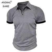 Polo d'été à manches courtes pour hommes, surdimensionné, couleur unie, t-shirts respirants, Streetwear, chemises d'activités sportives 1