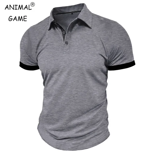 Polo d'été à manches courtes pour hommes, surdimensionné, couleur unie, t-shirts respirants, Streetwear, chemises d'activités sportives 1