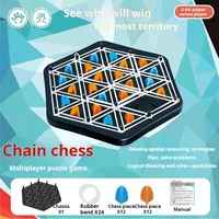 Chain Triangle Chess Game Triggle Rubber Band Game Educational Interactive Game Battle Set For Family Party Gift 2