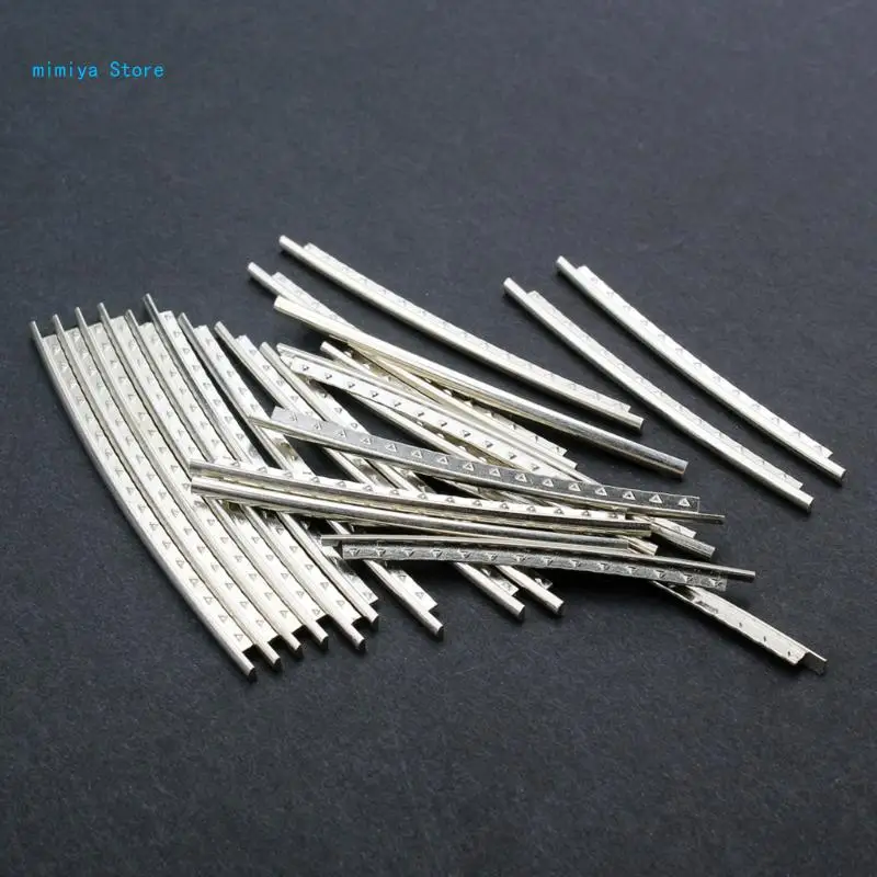 Pipi 24Pcs 스테인레스 스틸 2.7mm 너비 24 프렛 기타 프렛 와이어 일렉트릭 기타베이스 기타 지판 용 Fretwire 세트