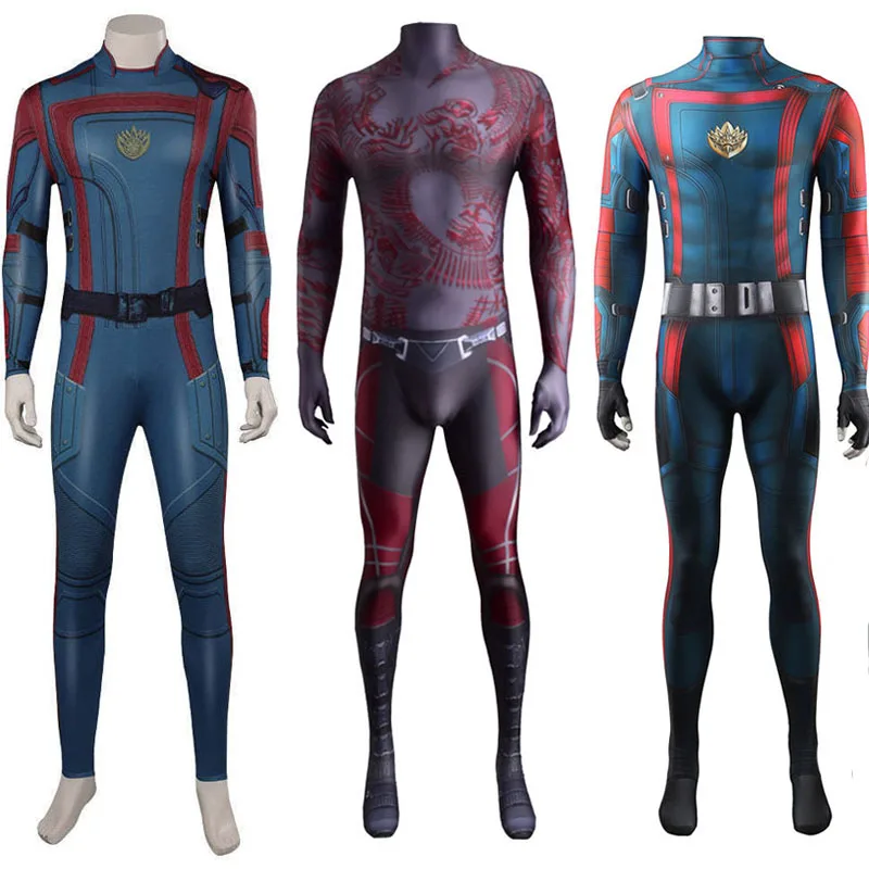 Halloween Boys Superhero 3D Printed Star Lord Cosplay Costume Guardians Galaxy Jumpsuits Uniform Men Peter Jason Quill Bodysuits