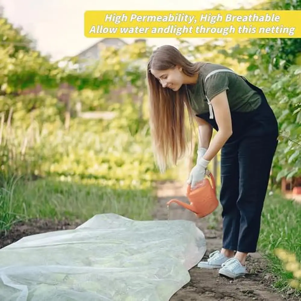 Winter Frost Protection Plant Covers 10x100 FT 1oz/yd&sup2; Floating Row Cover Blanket Cold Weather Garden Vegetables Fruit Trees