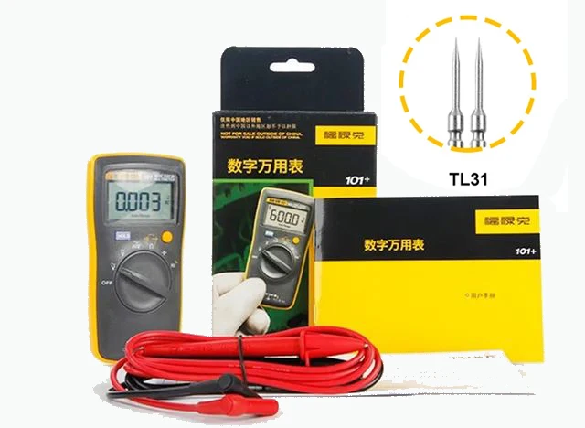 

Fluke 101 Plus Basic Palm-sized Mini Pocket auto range Digital Multimeter for AC/DC Voltage Resistance Capacitance