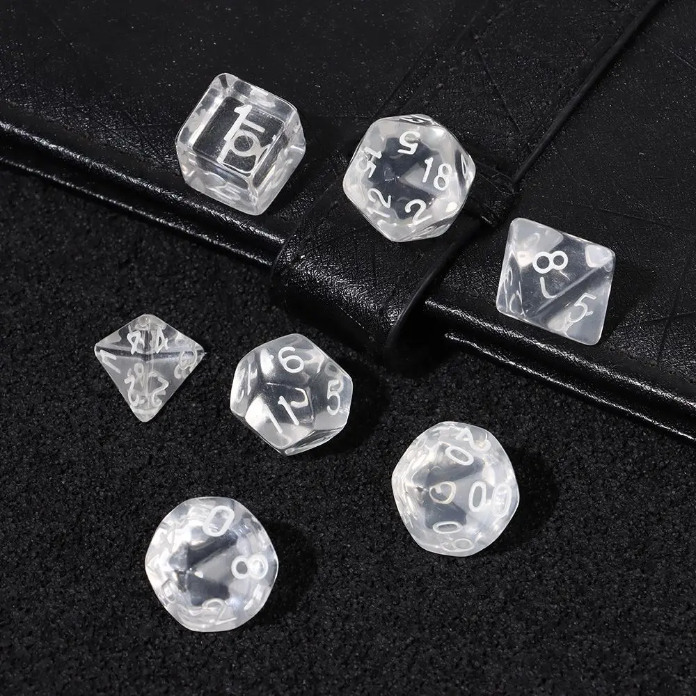 14Pcs Polyhedral Dice Set Resin Dices Table Games Accessory D6 D8 D10 D12 D20 For D&d DND