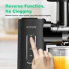 Slow Juicer FilterFree Compact Cold Press Juicer Machine Fruit Vegetable Juice Extractor Reversing Function Easy Clean 4