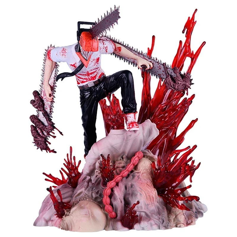 

29cm Chainsaw Man Denji Figure PVC Statue Anime Figures Action Figurine Chainsawman Model Collection Doll Decoration Toy Gift