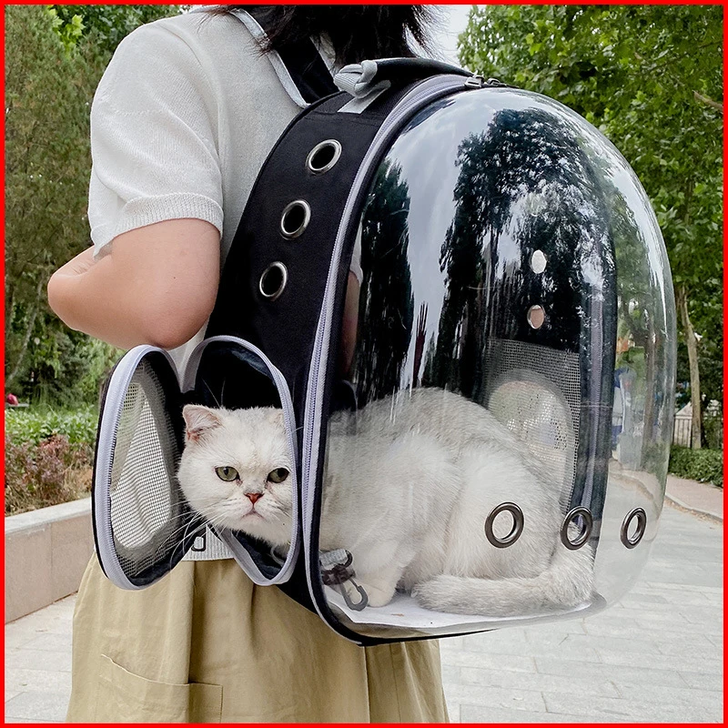 New Transparent Pet Backpack Space Breathable And Wear-Resistant Portable Transparent Backpack Small Dog