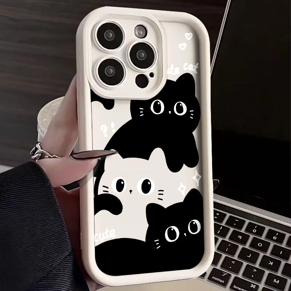 Stylish Little Black Cat Cute Phone Case