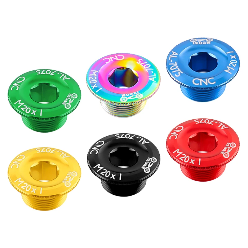 Bike Crank Cover Crank Cover Screw Cap M20 MTB Crankset Aluminum Road Bike Fitting 10 Colors