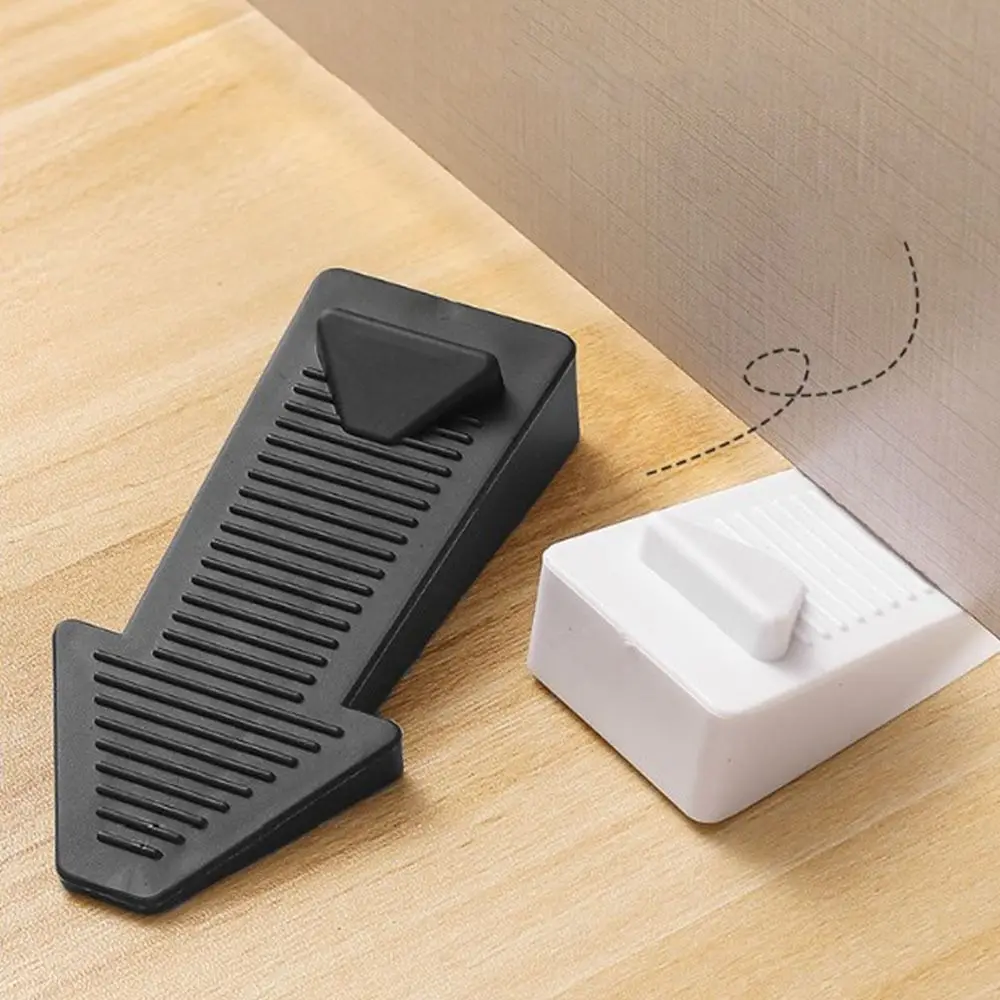2Pcs Safety Silicone Door Stop Stoppers Block Wedge Doorstops Door Stopper Home Office Rear Retainer Anti-collision Stop