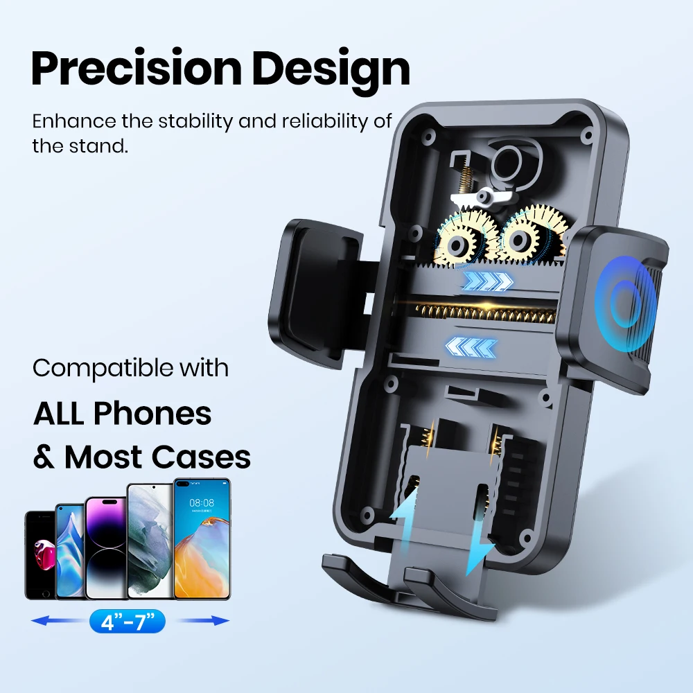 Universal Air Vent Phone Holder for Car - Adjustable Clip with 360° Rotation, Fi