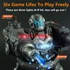 4WD Multiplayer Combat 6 Life RC Robot 3D Rotation Fire Bullet Auto Demo Lighting Sound Effects Remote Control Stunt Robot Toy 4