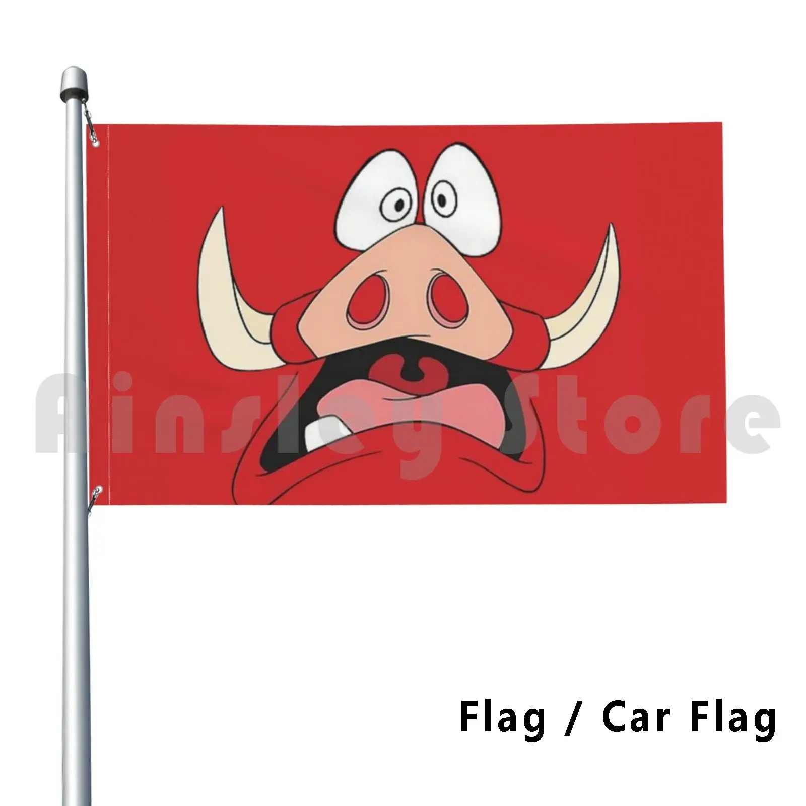 Caro Pumba! Decorazioni Per Esterni Bandiera Car Flag Pumba Simba Timon Rafiki Lion King Cartoon Movie Smile Funny