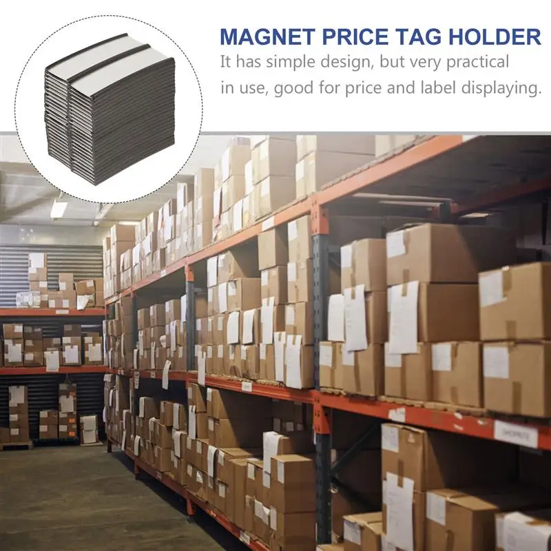 50pcs Magnetic Label Holders C Channel Label Holders Practical Price Sign Holders 5
