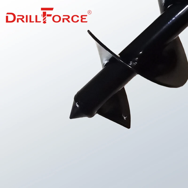Drill Bit Set Gas Powered Earth Auger Drillforce Earth Auger Drill Bit with Handle DIY Tools Handheld Manual Digger Post Hole Drill Bit Spiral Garden Ground Auger