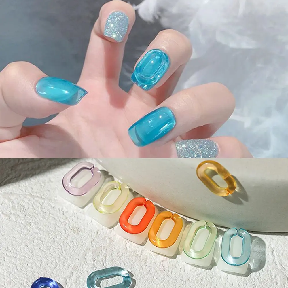 50Pcs 3D Mixed Clear Rainbow Jelly Nail Art Rhinestones Oval Keychain  Charms Design Nail For Manicure Nail DIY Craft Nail - AliExpress