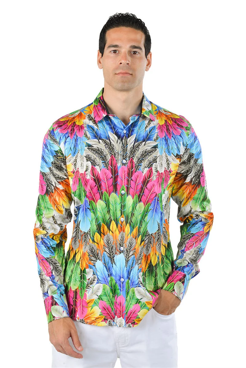 thumbnail image 1 of Camisa de lujo retro para hombre, blusas de manga larga con botones, camisas de talla grande, camisetas de alta gama, ropa para hombre, camisetas para hombre, 1 of 5
