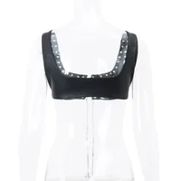 Laura PU Leather Lace Up Crop Top 6