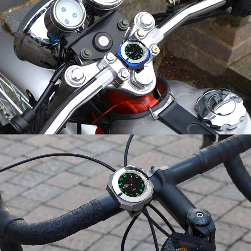 Orologio Mini Da Manubrio Per Moto E Bicicletta 2,2-2,5 Cm – Impermeabile E Antiurto, In Alluminio, Batteria Inclusa, Argento
