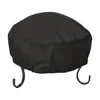 Round Barbecue Grill Dustproof Cover Oxford Cloth Fire Pit Cover Fire Rainproof Sunscreen Cover Outdoor Yard BBQ Supplies 4
