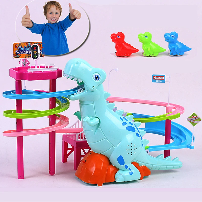 Dinosaur Track Park Dinosaur Climbing Stairs Educational Toys Puzzle Game Birthday Gift For Children 3