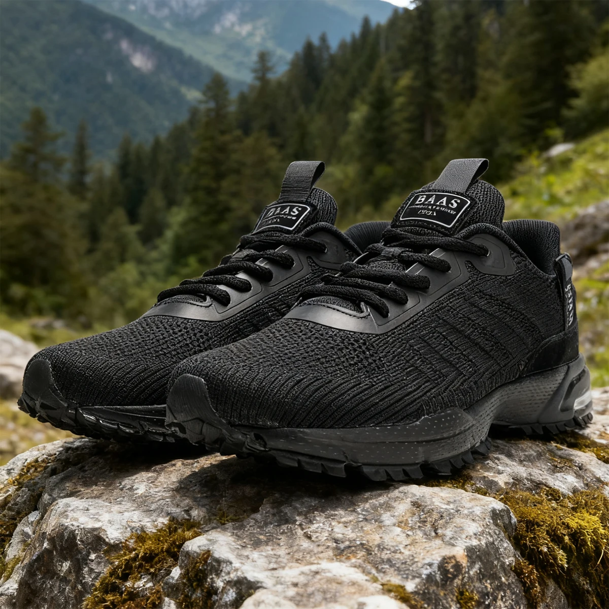 Baasploa-새로운 남성 스니커즈 신발, 통기성 메쉬 남성 러닝화, 야외 잔디 워킹 체육관 신발, 남성용 플러스 사이즈 41-50, 2022